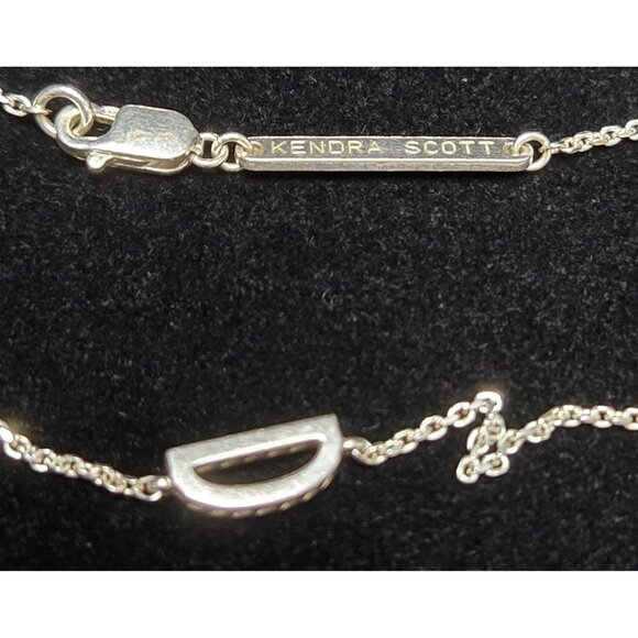 Kendra Scott Letter D Inline Initial Necklace Sterling Silver - Picture 1 of 5